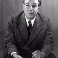 842px-Jorge Luis Borges 1951, by Grete Stern